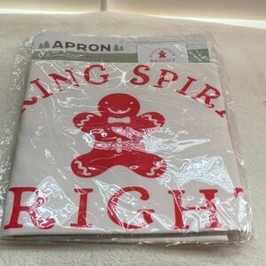 Gingerbread Man Apron with Red Print